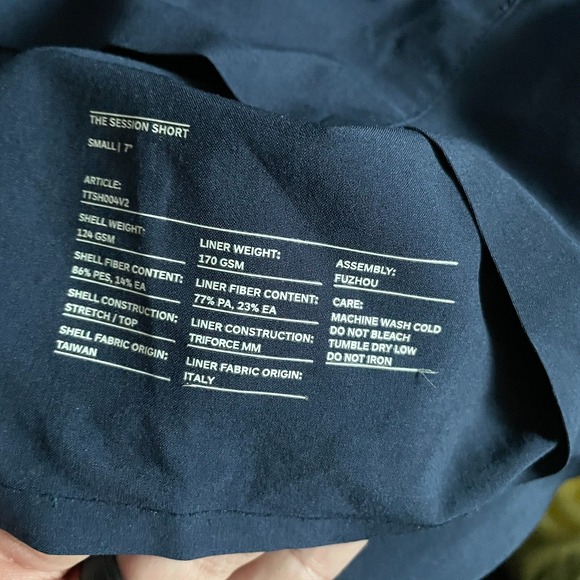 Ten Thousand The Session Shorts Mens Small Blue Athletic Lightweight Lined 7" - Picture 7 of 10